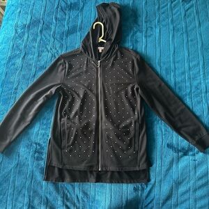 Juicy Couture Black Hoodie with Rhinestones